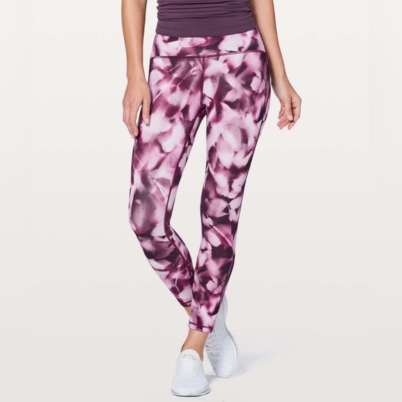 Lululemon Train Times Blush Blossom Alpine White Candy Pink Leggings - Picture 16 of 16